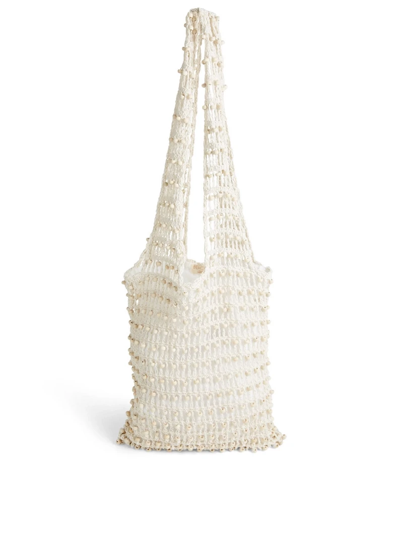 Chelsea Crochet Beaded Shoulder Bag