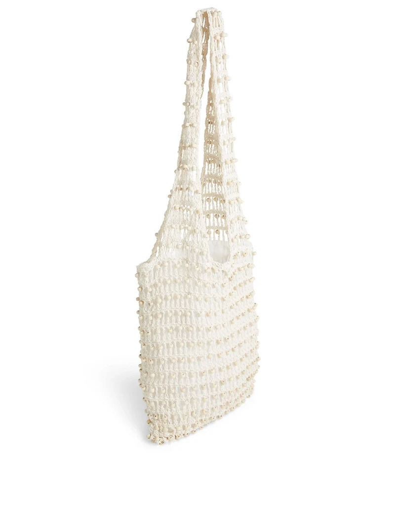 Chelsea Crochet Beaded Shoulder Bag