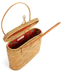 Nina Woven Palm Tote Bag