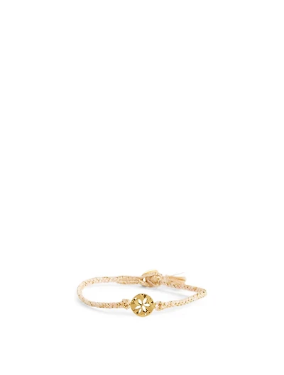 Braided Bracelet With Gold-Plated Sand Dollar