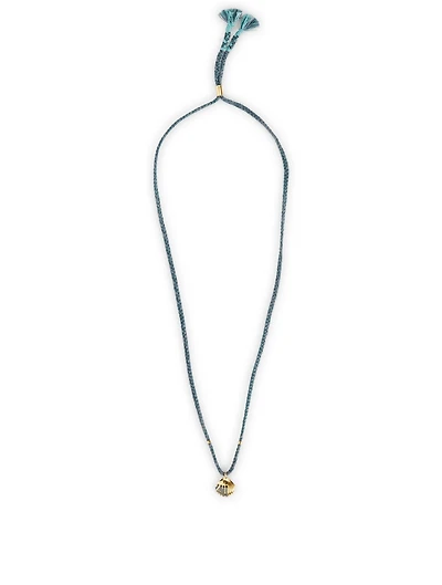Braided Necklace With Gold-Plated Seashell