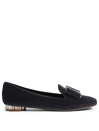 Sarno Velvet Flower Heel Slipper Shoes