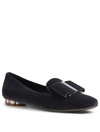 Sarno Velvet Flower Heel Slipper Shoes