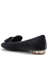 Sarno Velvet Flower Heel Slipper Shoes
