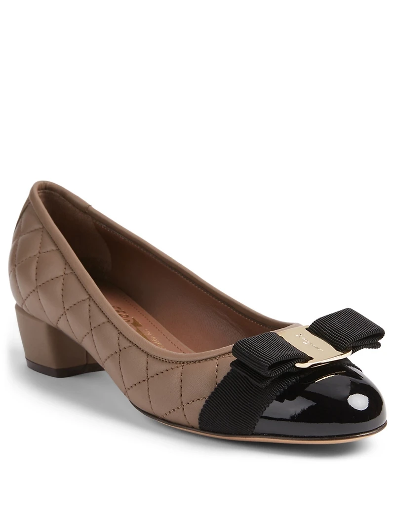 Vara Quilted Leather Pumps
