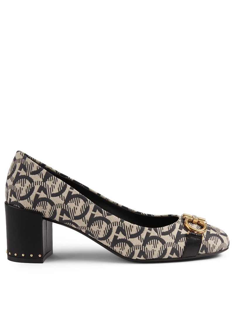 Garda Gancini Jacquard Logo Pumps