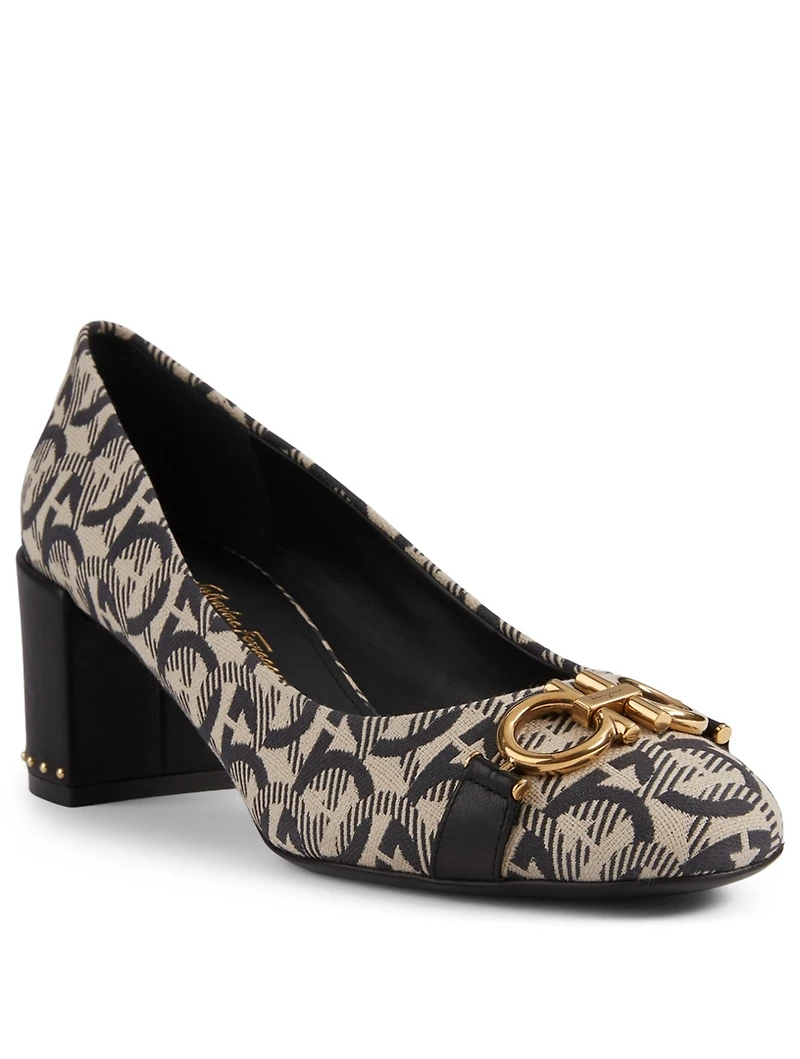 Garda Gancini Jacquard Logo Pumps