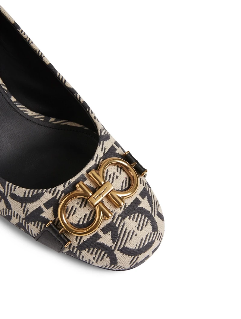 Garda Gancini Jacquard Logo Pumps