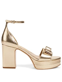 Eclipse Metallic Leather Platform Sandals