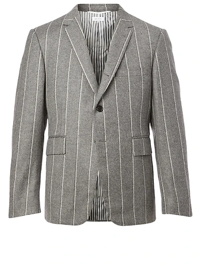Wool Jacket Stripe Print