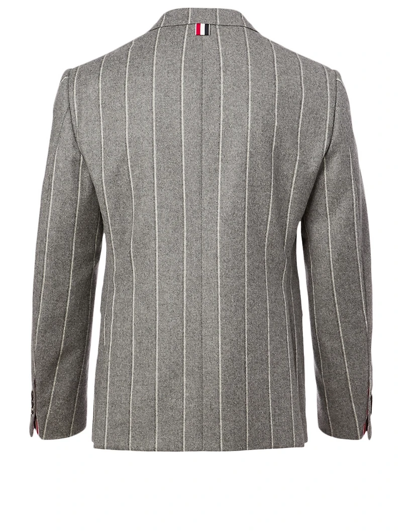 Wool Jacket Stripe Print