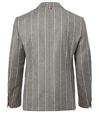 Wool Jacket Stripe Print