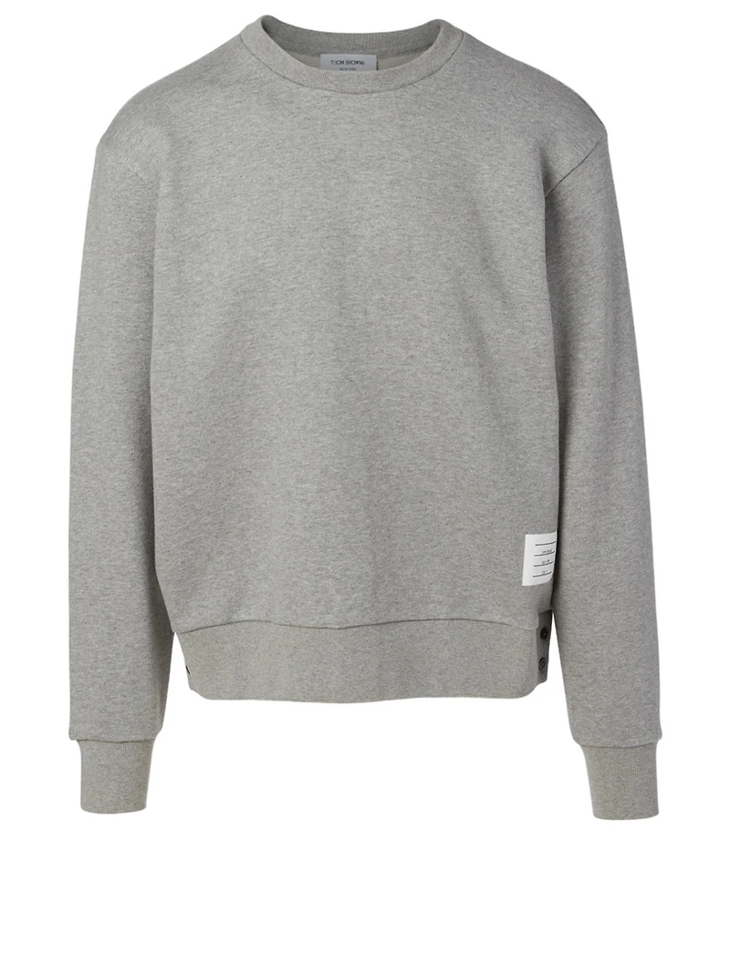 Cotton Sweatshirt With Back Stripe