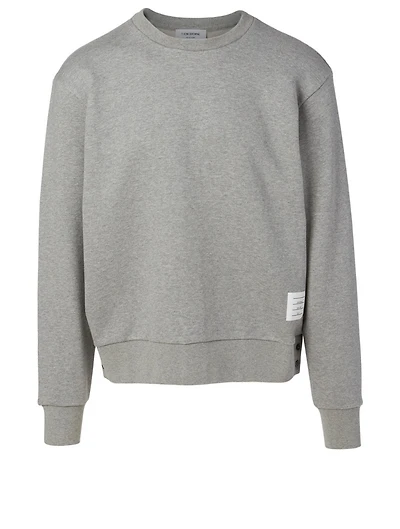 Cotton Sweatshirt With Back Stripe