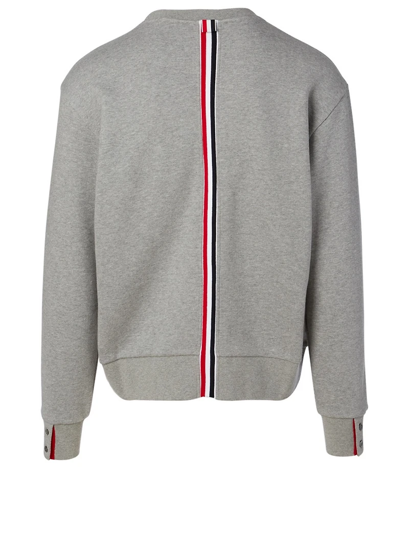 Cotton Sweatshirt With Back Stripe