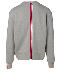 Cotton Sweatshirt With Back Stripe