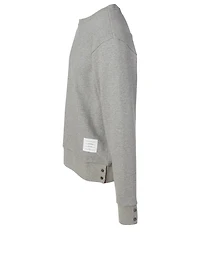 Cotton Sweatshirt With Back Stripe