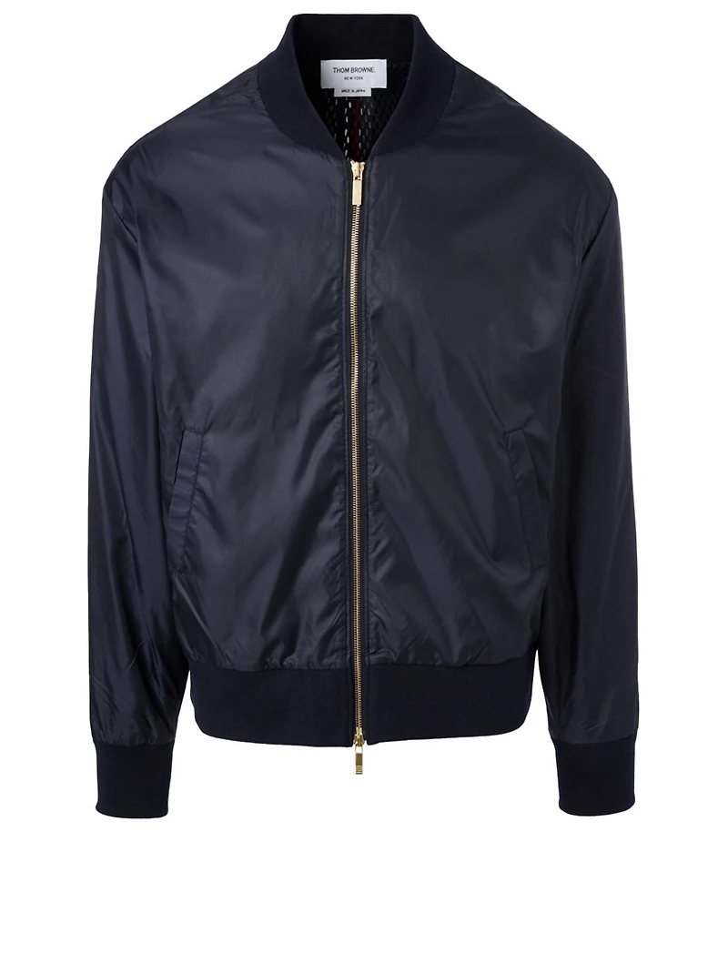 Bomber Jacket With Back Stripe