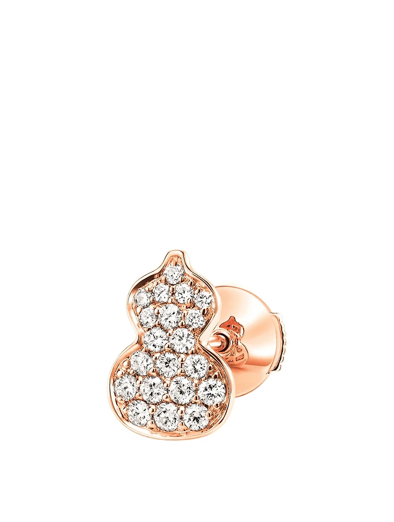Petite Wulu 18K Rose Gold Earring With Diamonds