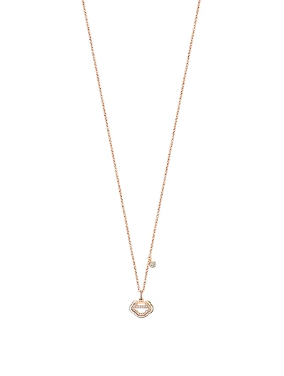 Petite Yu Yi 18K Rose Gold Necklace With Diamonds