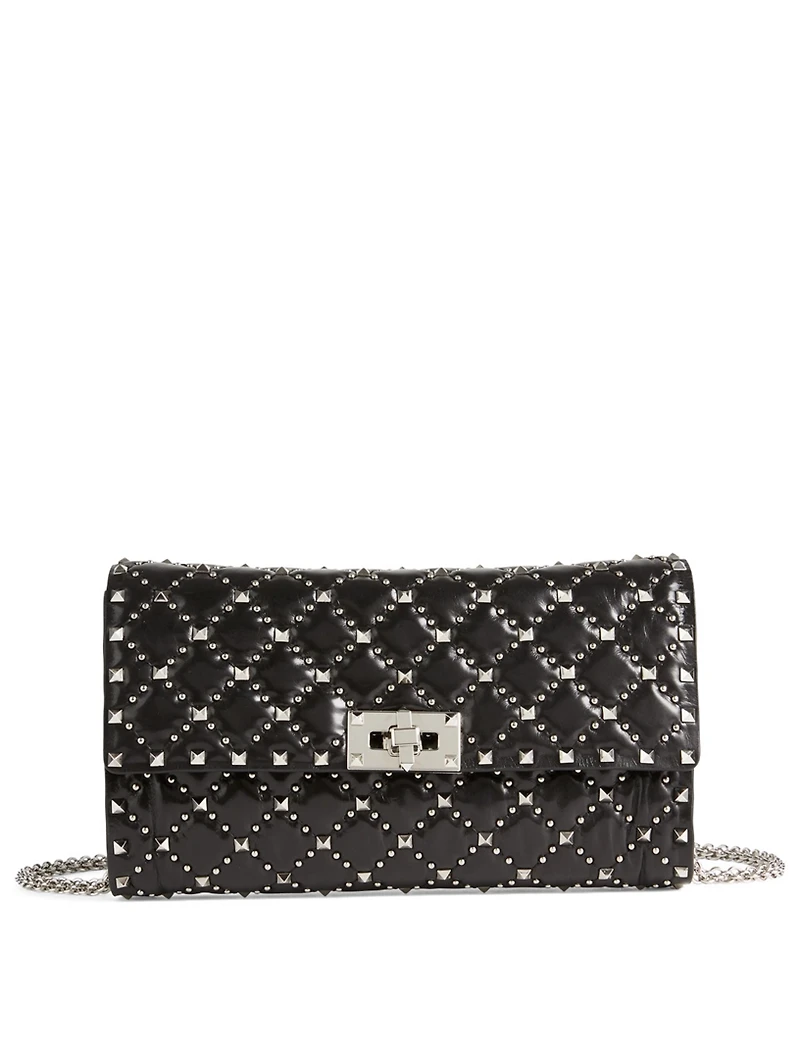 Rockstud Spike.It Leather Crossbody Clutch Bag