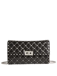 Rockstud Spike.It Leather Crossbody Clutch Bag