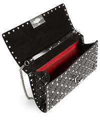 Rockstud Spike.It Leather Crossbody Clutch Bag
