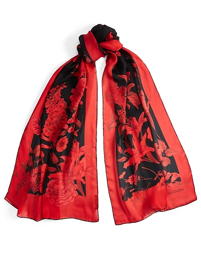 Silk Scarf In Floral Print