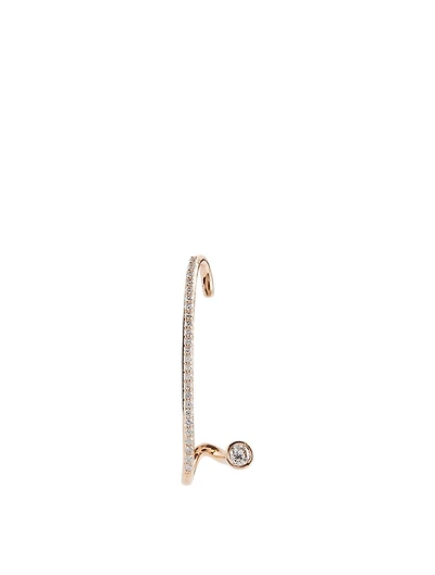 Crescendo Flare 18K Rose Gold Left Earring With Diamonds