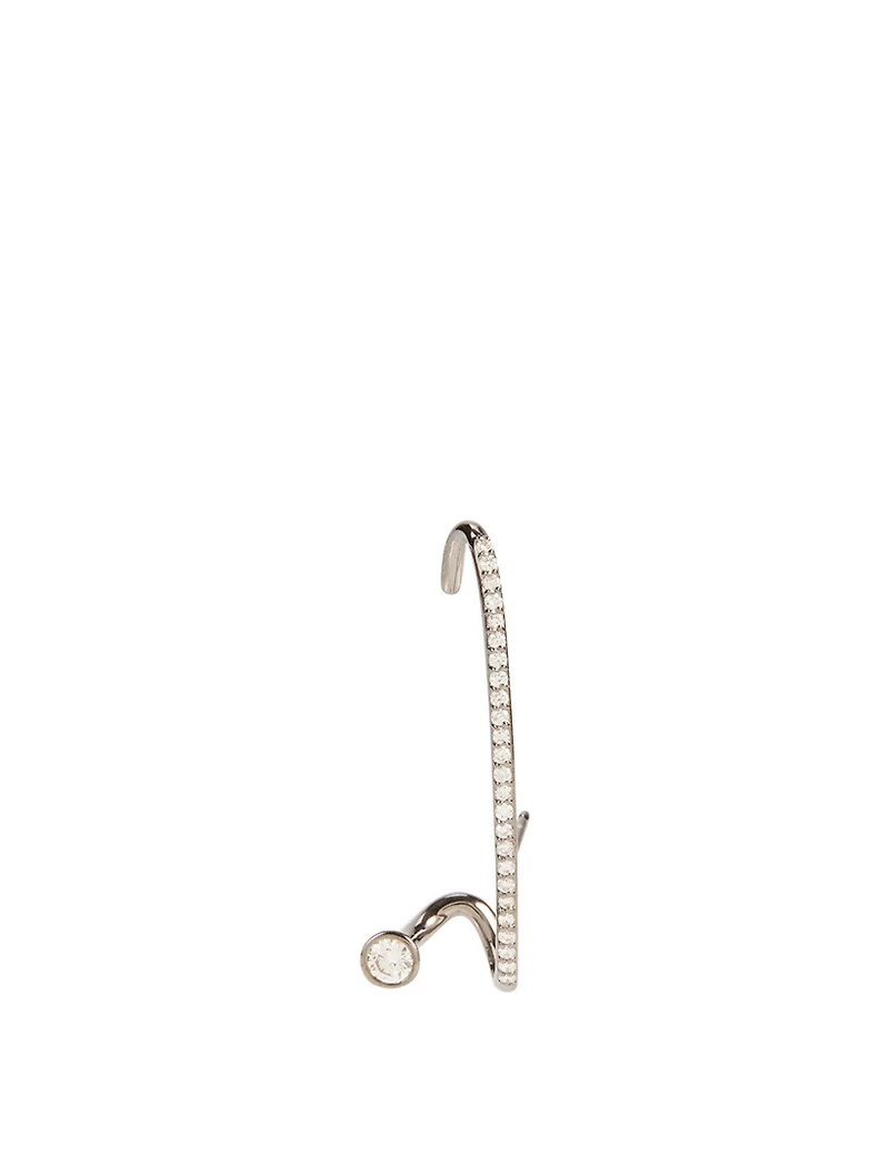 Crescendo Flare 18K Black Gold Right Earring With Diamonds