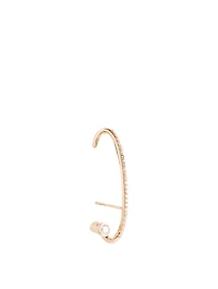 Crescendo Flare 18K Rose Gold Right Earring With Diamonds