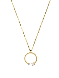 Loraine 18K Gold Pendant Necklace With Diamonds