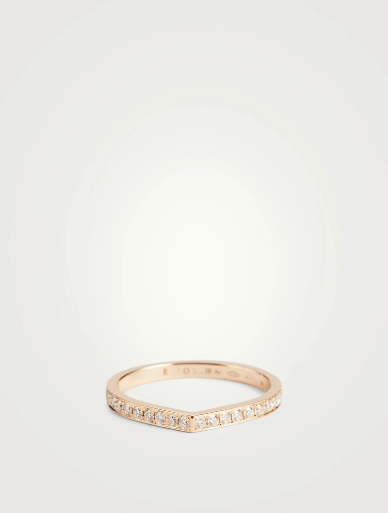 Antifer Rose Gold Ring With Diamonds
