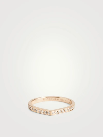 Antifer Rose Gold Ring With Diamonds
