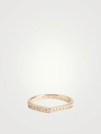 Antifer Rose Gold Ring With Diamonds