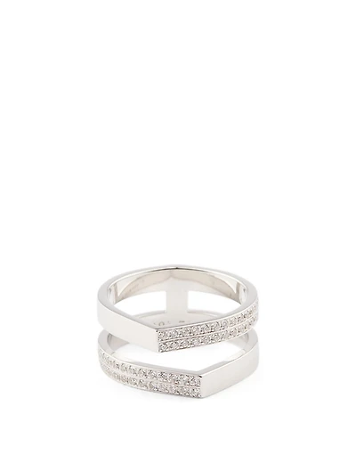 Antifer White Gold Ring With Diamonds