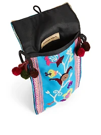 Embroidered Textile Sling Bag