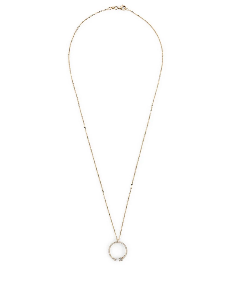 Loraine 18K Gold Pendant Necklace With Diamonds