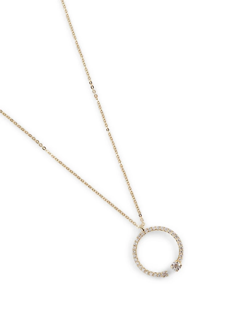 Loraine 18K Gold Pendant Necklace With Diamonds