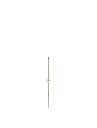 18K Rose Gold Floating Pearl Pavé Diamond Ear Pin