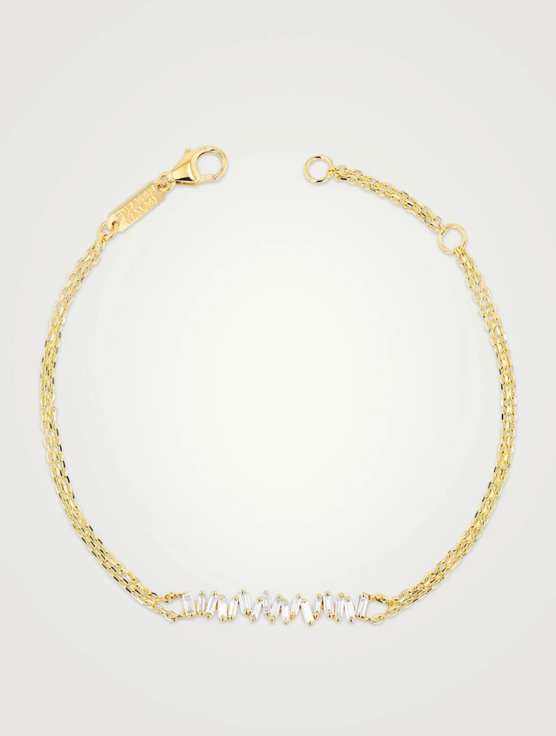 Fireworks 18K Gold Chain Bracelet With Diamonds