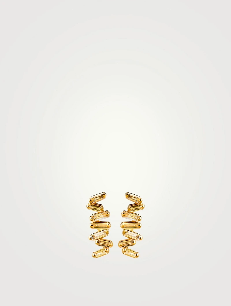 Fireworks 18K Gold Earrings With Diamonds