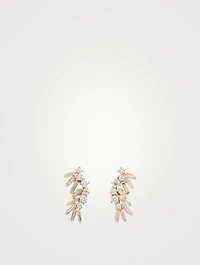 Medium Fireworks Two-Tone 18K Gold Plume Earrings