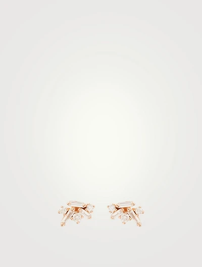 Fireworks 18K Rose Gold Earrings With Diamonds