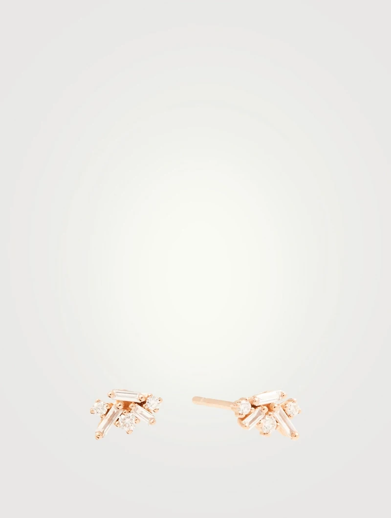 Fireworks 18K Rose Gold Earrings With Diamonds