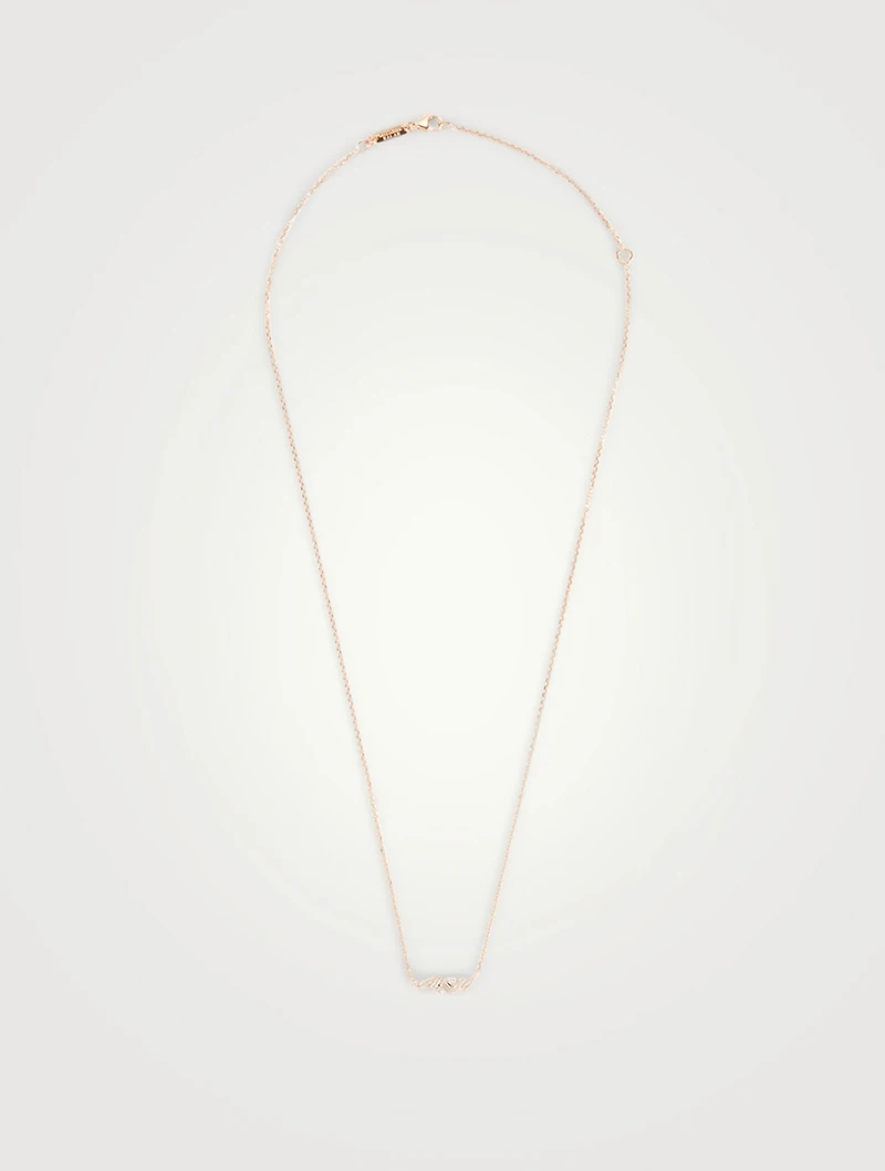 Fireworks 18K Rose Gold Cluster Pendant Necklace With Diamonds