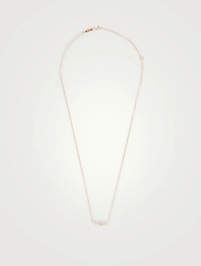 Fireworks 18K Rose Gold Cluster Pendant Necklace With Diamonds