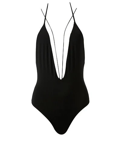 Deep V One-Piece Swimsuit