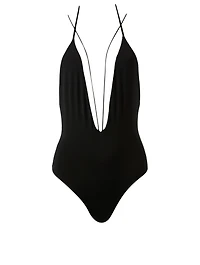Deep V One-Piece Swimsuit