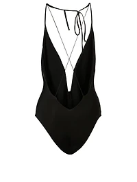 Deep V One-Piece Swimsuit